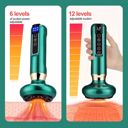 Smart Body Massager Vacuum Suction Device Cellulite Fat Bruning Handheld Chinese Sculpting Heating Cans for Belly Back Massage